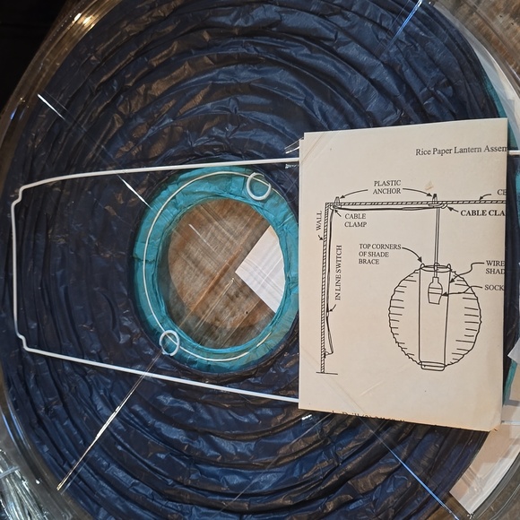 Blue Paper Lantern - Picture 4 of 4